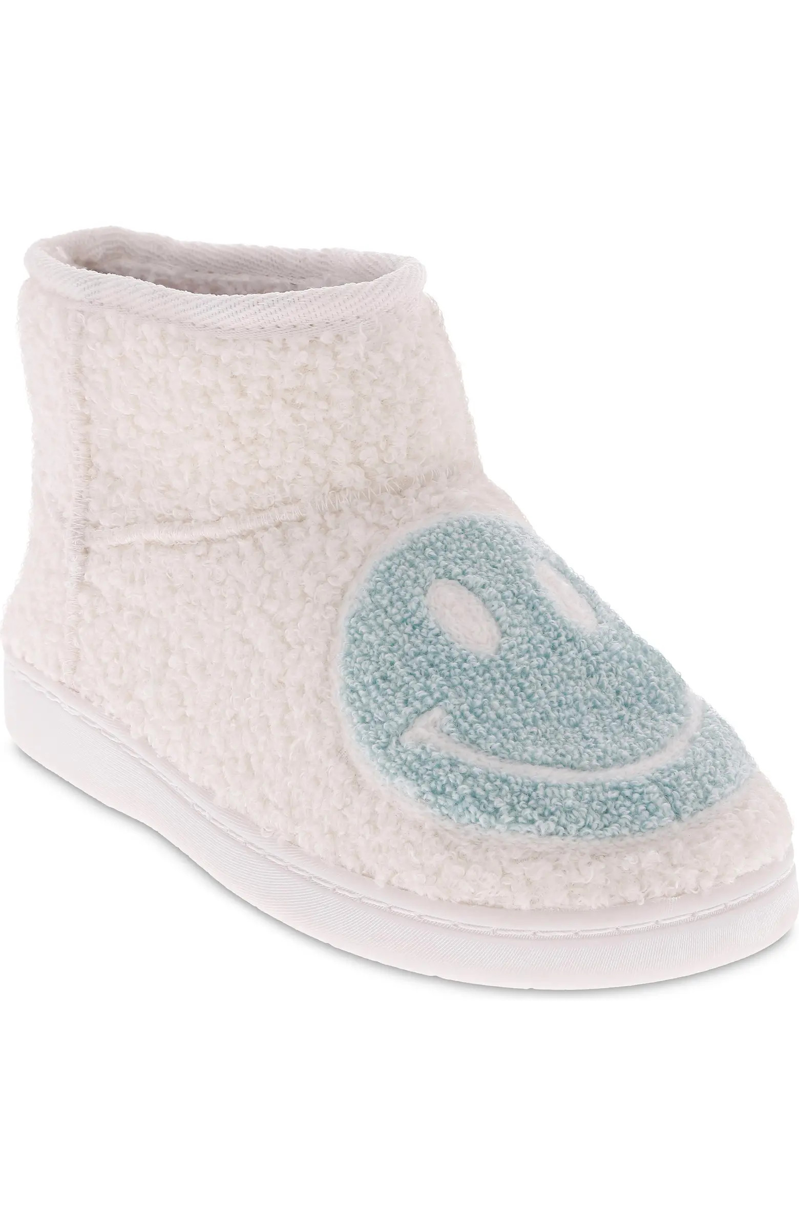 MIA Chill Smiley Genuine Shearling Bootie Slipper (Women) | Nordstrom | Nordstrom
