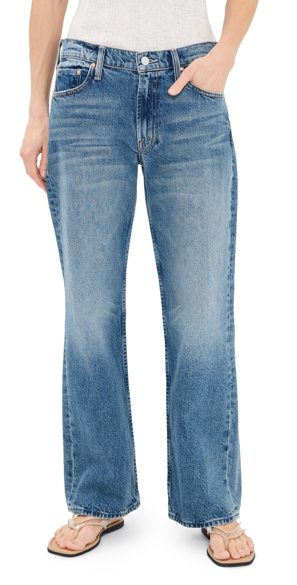 MOTHER Petite Lil Reifler Jeans Early Blue 30 | Shopbop