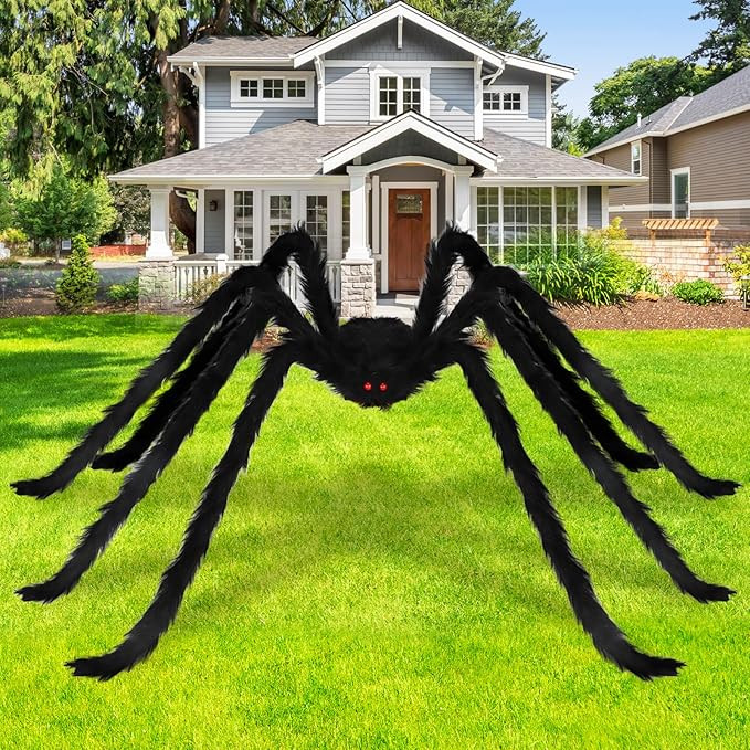 Dreampark 8.0 Ft Giant Spider Halloween Decorations, Outdoor Halloween Decoration Fake Large Hair... | Amazon (US)