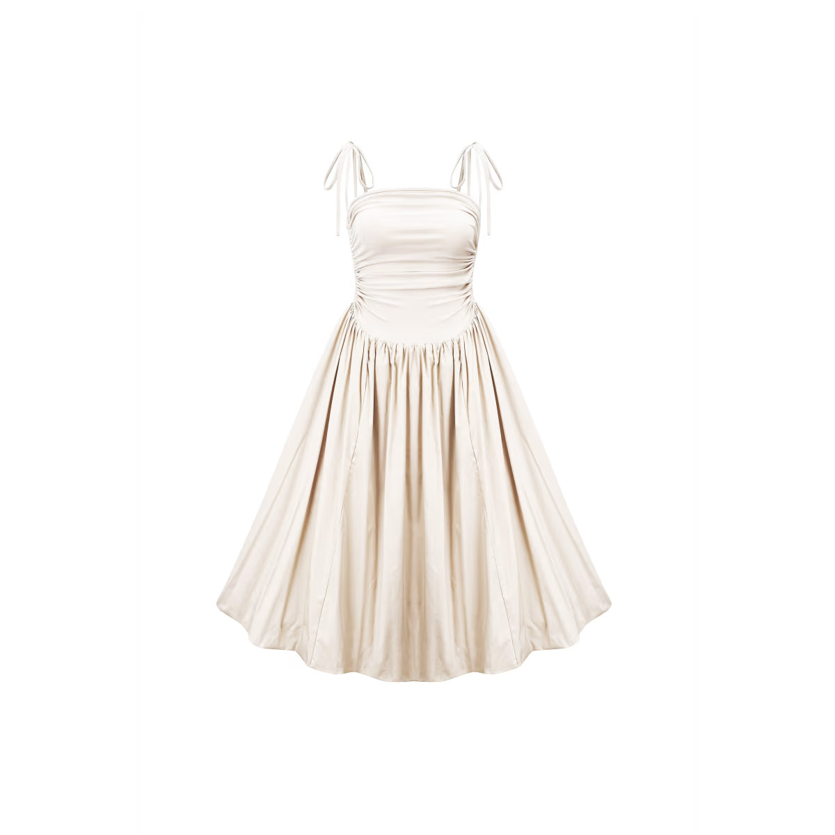 Alexa Milk Puffball Midi Dress | Wolf & Badger (US)