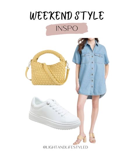 Weekend outfit, denim dress target stylee

#LTKfindsunder50 #LTKstyletip #LTKSeasonal