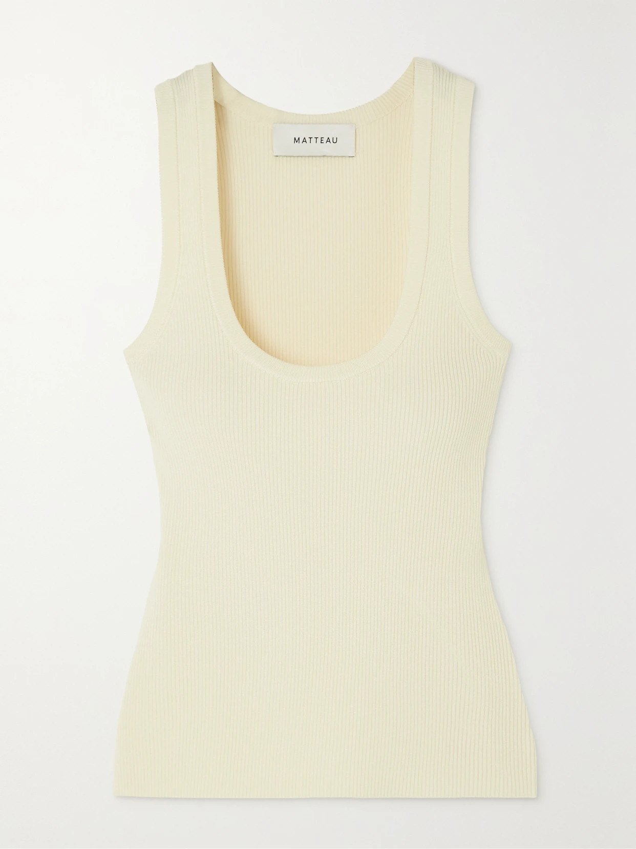 Matteau - + Net Sustain Ribbed-knit Tank - Ecru | NET-A-PORTER (UK & EU)