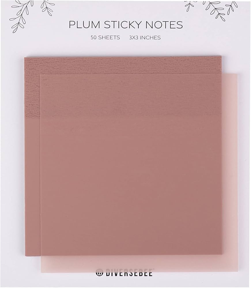 DiverseBee 50 Sheets Pastel Transparent Sticky Notes, 3x3” Clear Sticky Tabs, Translucent Page ... | Amazon (US)
