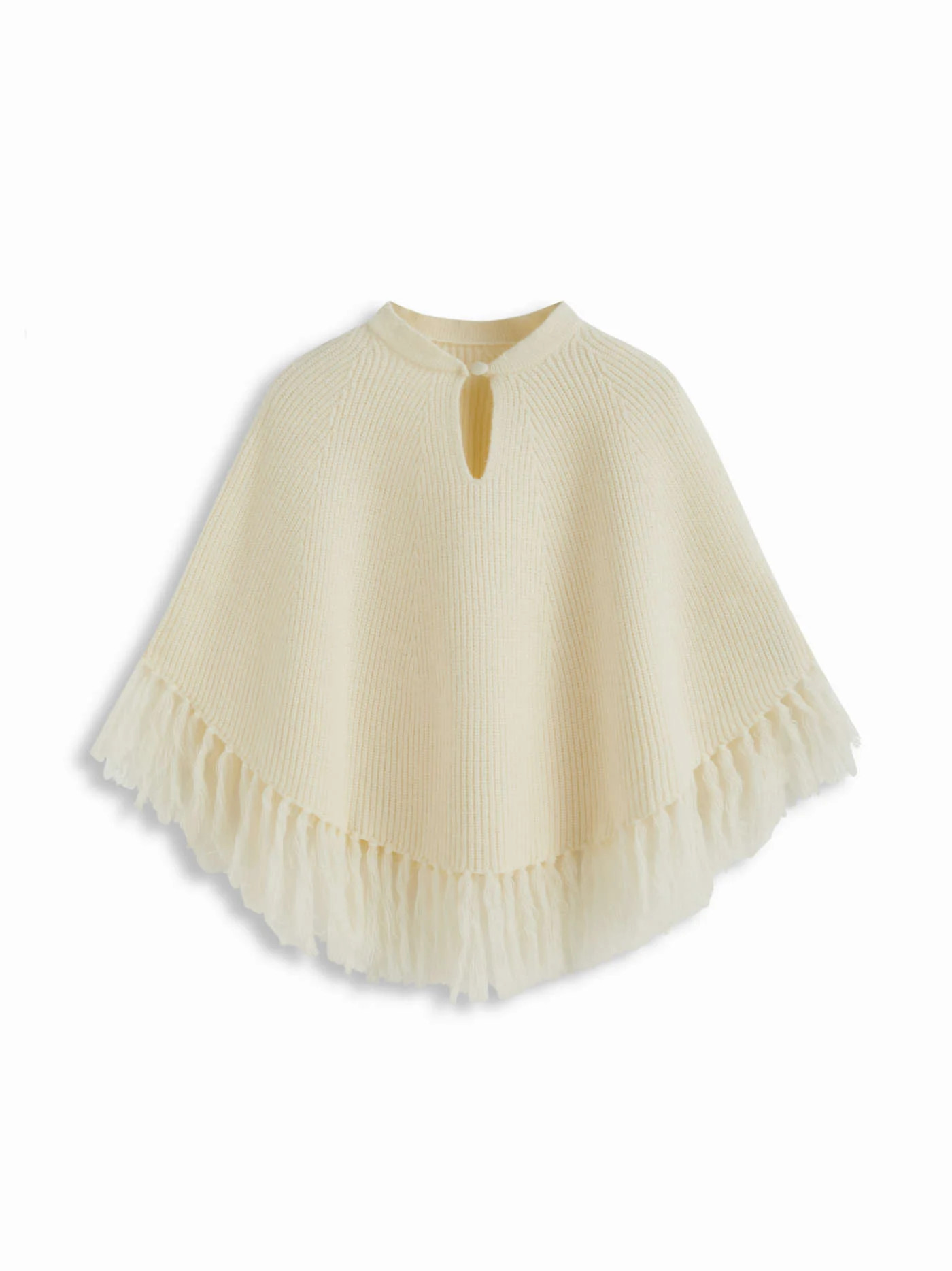 Knit Fabric Knit Textured Stand Collar Cloak Sleeve Cut Out Fringed Hem Oversized Cardigan For Da... | Cider
