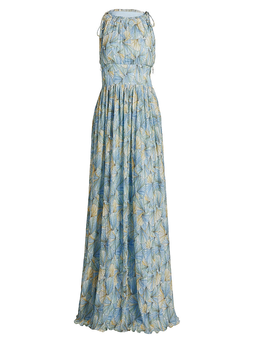 Women's Yardley Floral Georgette Maxi Dress - Powder Blue Multi - Size 10 | Saks Fifth Avenue