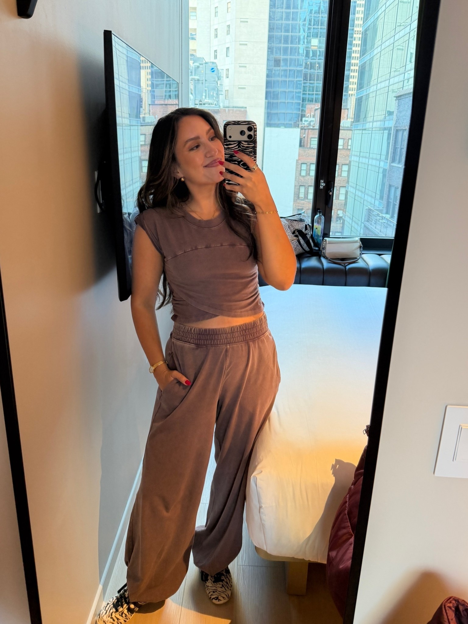 NYC travel airport outfit! LOVE this set, it’s so comfy! Paired with some of my fave comfy adidas sneakers

I’m in size small, 8 in sneakers

#LTKPetite #LTKootd