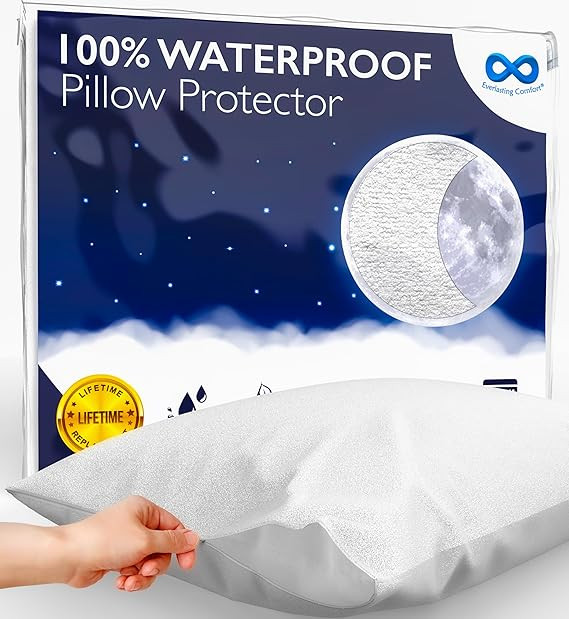 Everlasting Comfort Waterproof Pillow Protectors Standard Size, 2-Pack - Zippered Design to Preve... | Amazon (CA)