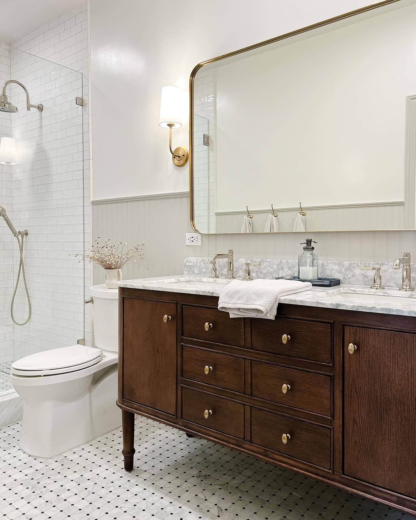 Sharing still photos of the boys bathroom. We love how it all turned out! Taking down the wall and removing the tub was the best decision. Swipe to see all the views and the before. 

SHOP this space here ➡️ https://liketk.it/4E5dU

Bathroom remodel
Kids bathroom
Before and After 
Home design
Home decor
Interior Design
Marble bathroom 
Amazon Home 

#bathroomremodel #bathroomdesign #kidsbathroom #interiors123 #sodomino #beckiowensfeature #cljsquad #apartmenttherapy #homedesign #ltkhome @shop.ltk @ltk.home