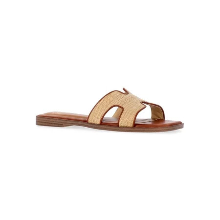 Madden NYC Women s Raffia Slide Sandals | Walmart (US)