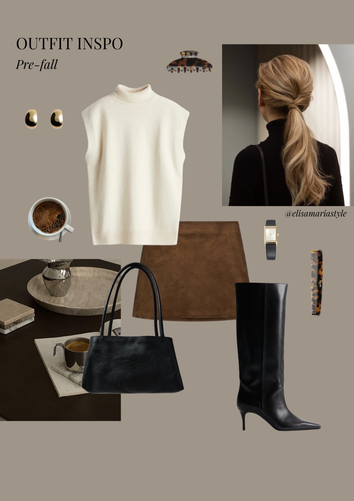 Suede skirt and knee high boots outfit idea for fall 🤎

#LTKbag #LTKautumn #LTKshoes