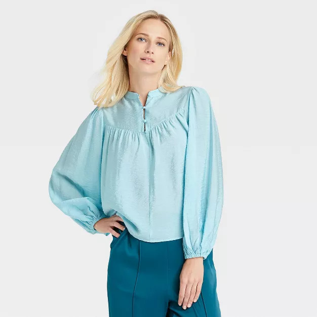 Women's Bishop Long Sleeve Blouse - Who What Wear™ | Target