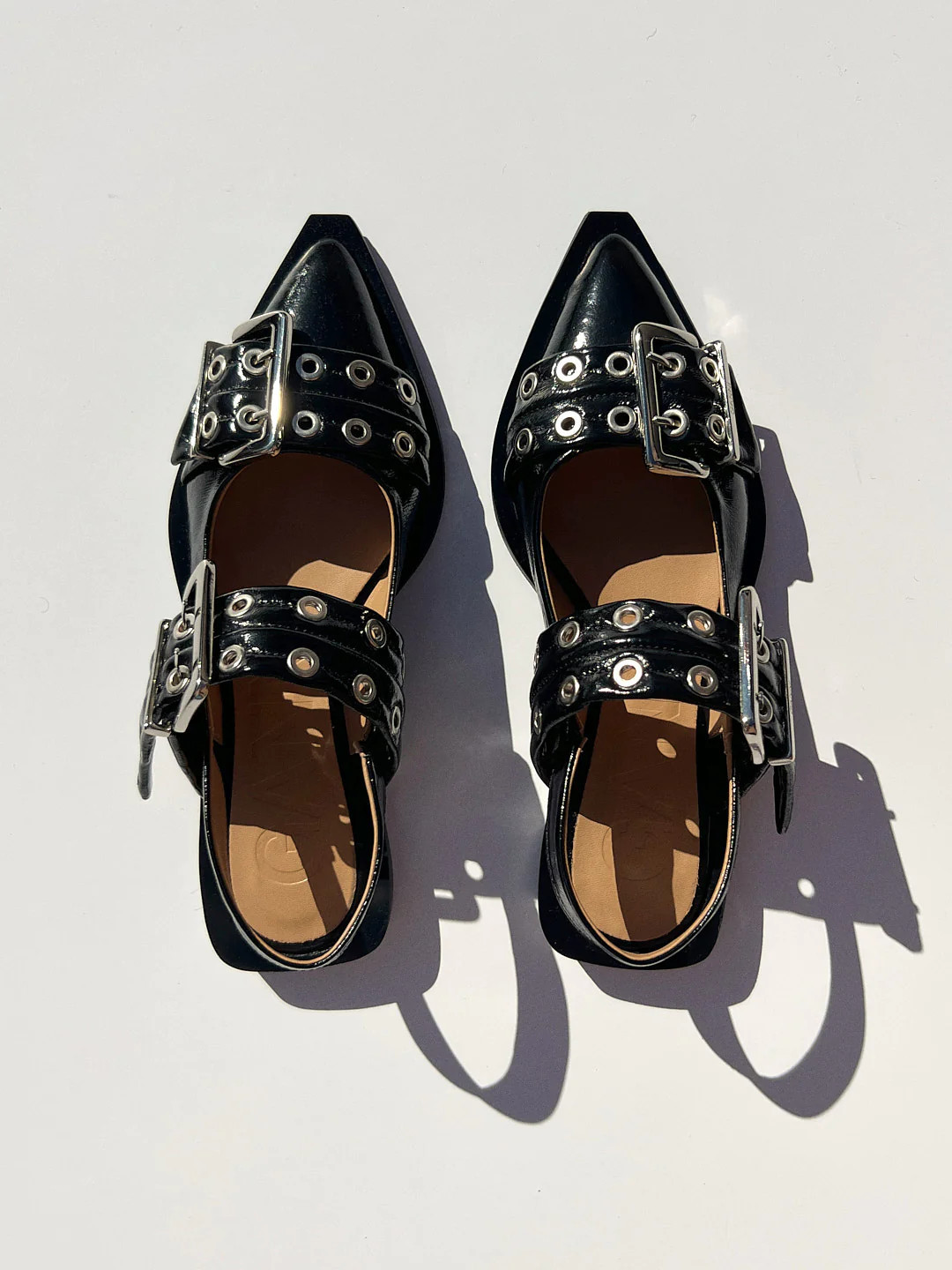 Chunky Buckle Ballerina Naplack - Black | Lisa Says Gah