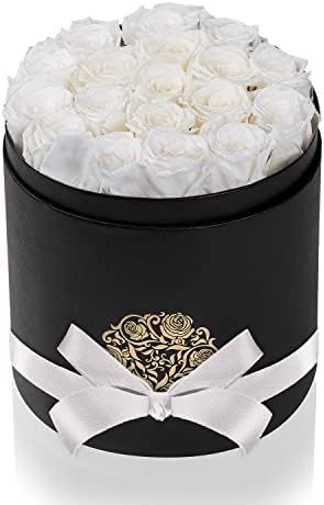 NATROSES Preserved Roses White Roses in a Box That Last Up to 3 Years, Long Lasting Roses for Her, P | Amazon (US)