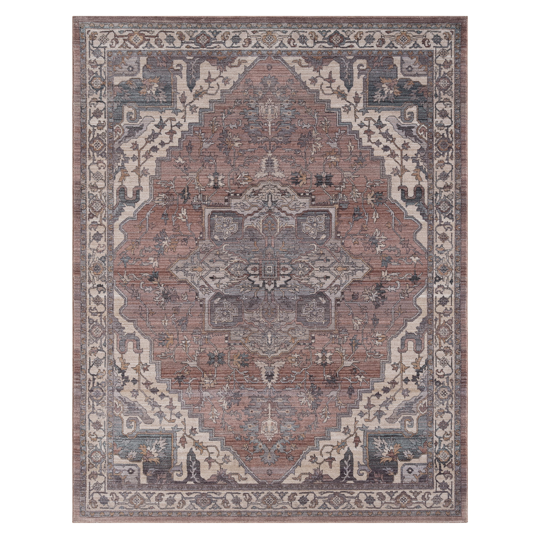 Better Homes & Gardens Mauve Persian Medallion Indoor Area Rug, 8' x 10' | Walmart (US)
