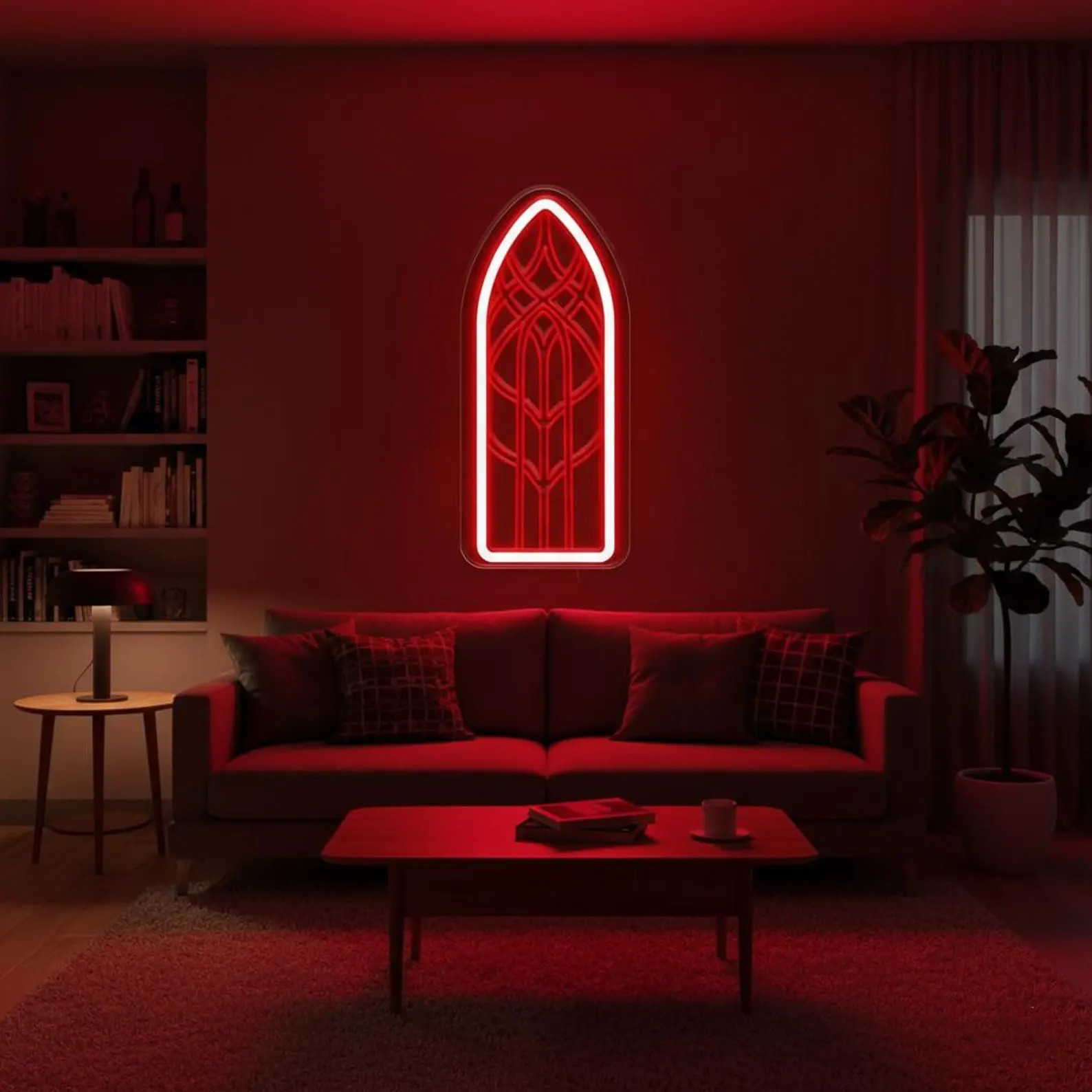 Gothic Neon Sign Custom, Gothic Decor, Custom Neon, Gothic Dark Cathedral Window Sign, Gothic Hom... | Etsy (US)