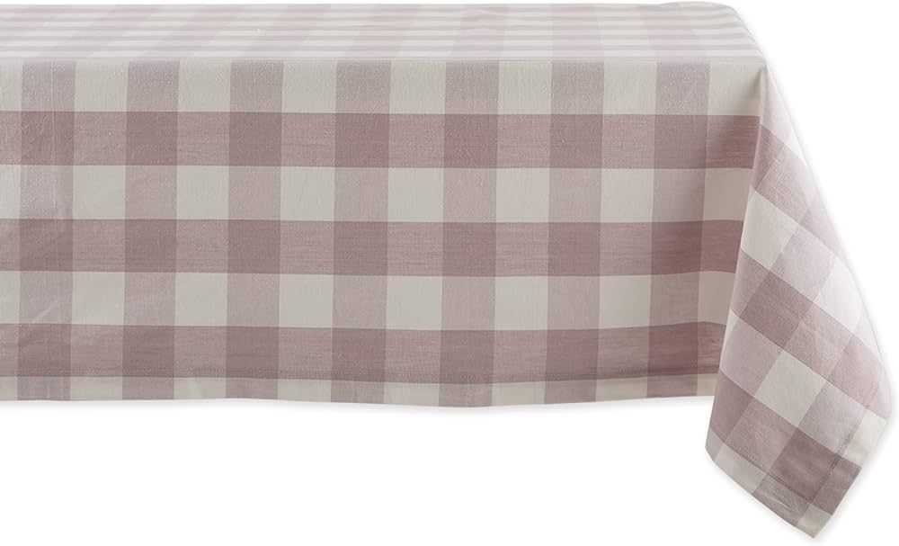 DII Buffalo Check Collection, Classic Farmhouse Tablecloth, Tablecloth, 60x120, Dusty Lilac | Amazon (US)