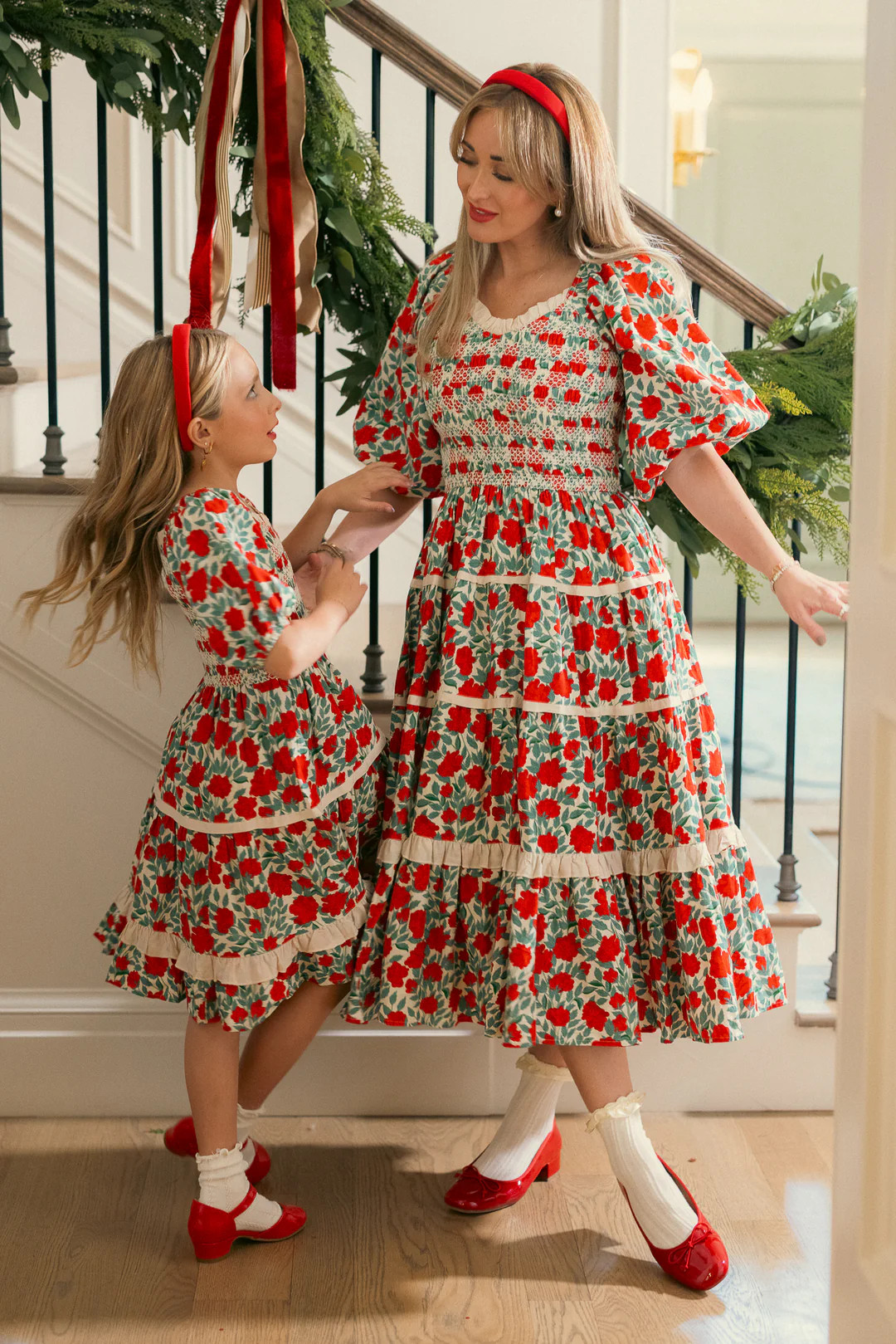 Roselyn Dress in Red Floral | Ivy City Co