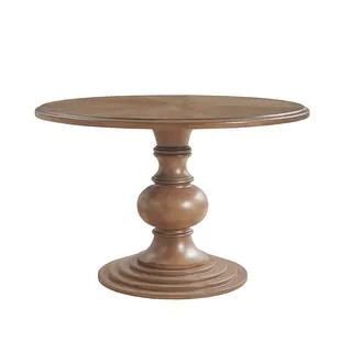 Madison Park Hemlock 46" Round Pedestal Dining Table- Reclaimed Walnut | Bed Bath & Beyond