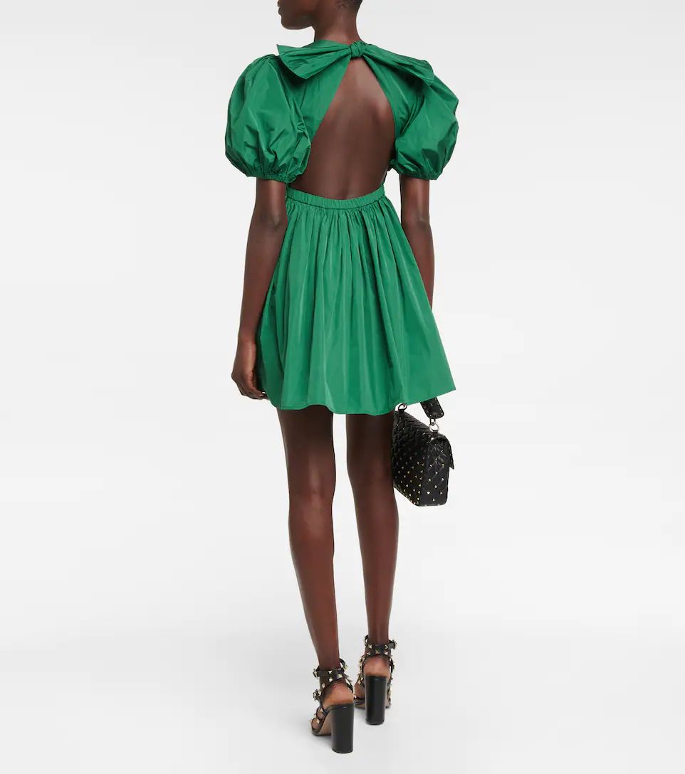 Puff-sleeve taffeta minidress | Mytheresa (US/CA)