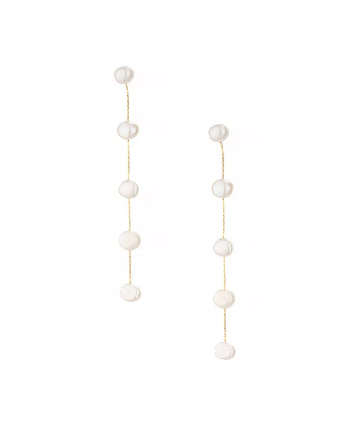 ETTIKA Imitation Pearls Earrings Dripping in 18K Gold Plating - Macy's | Macy's