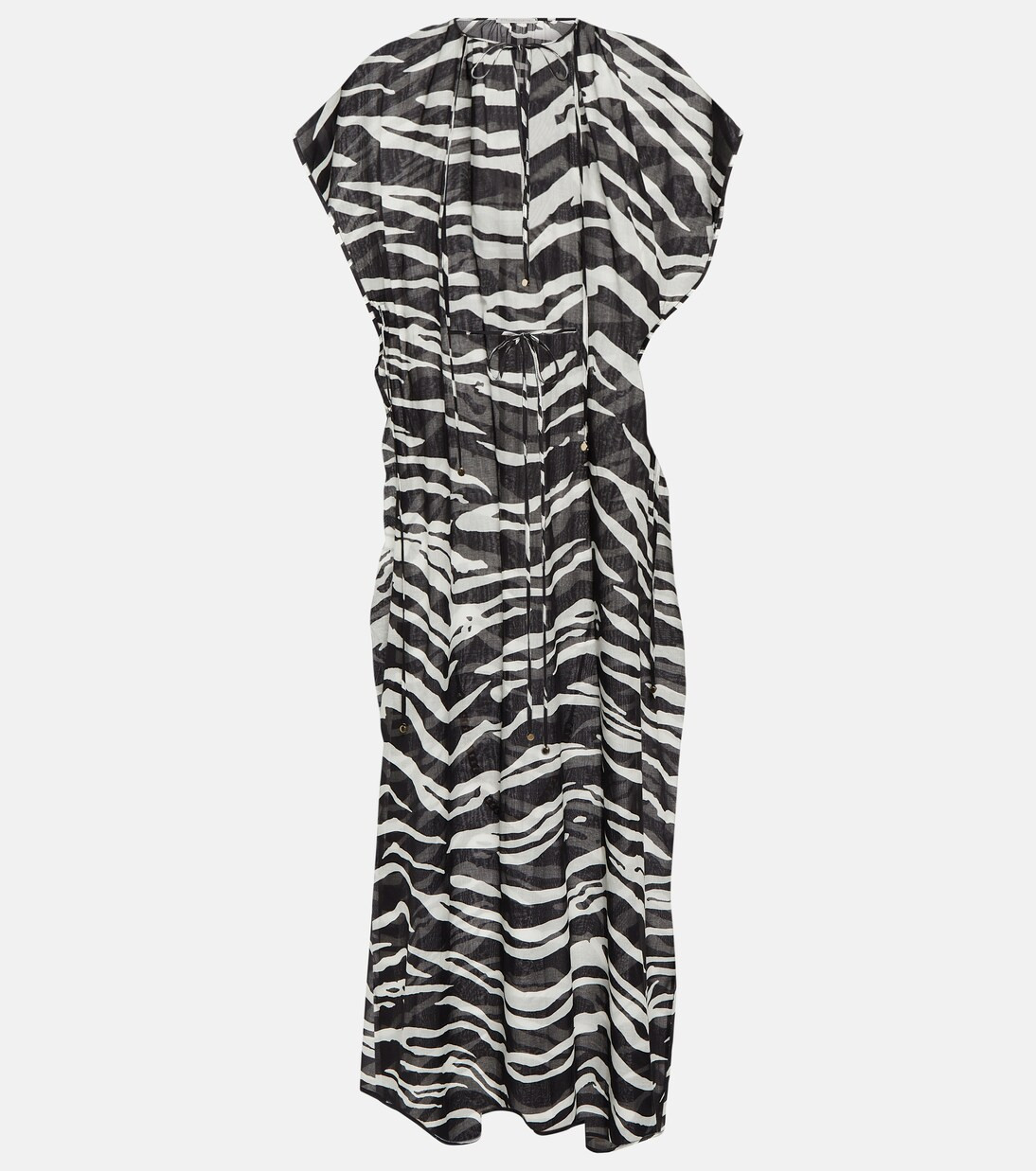 Zebra-print cotton maxi dress | Mytheresa (UK)