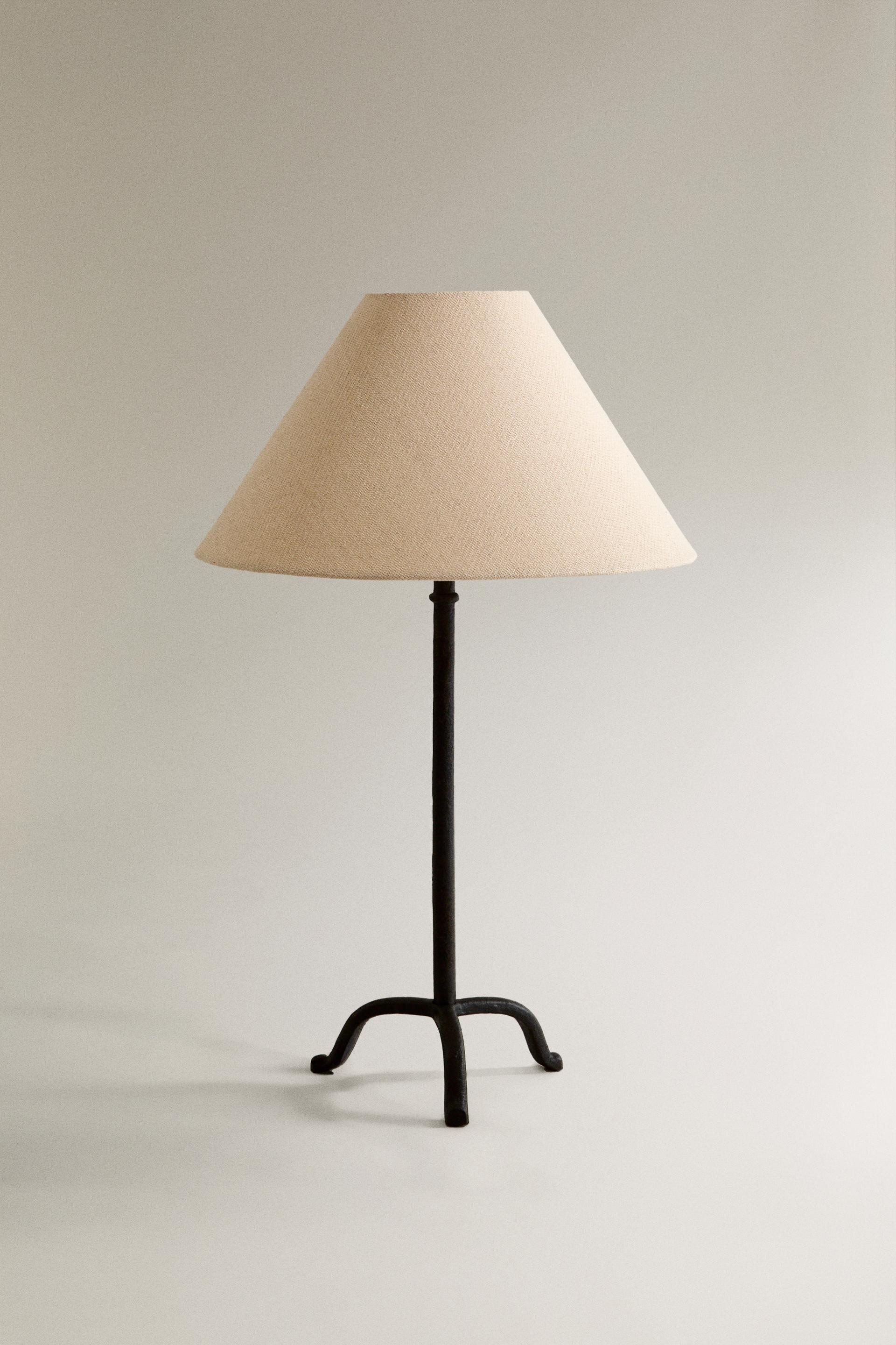 TABLE LAMP WITH TRIPOD BASE - Black - 25.2 x 15.8 x 15.8 " | Zara US