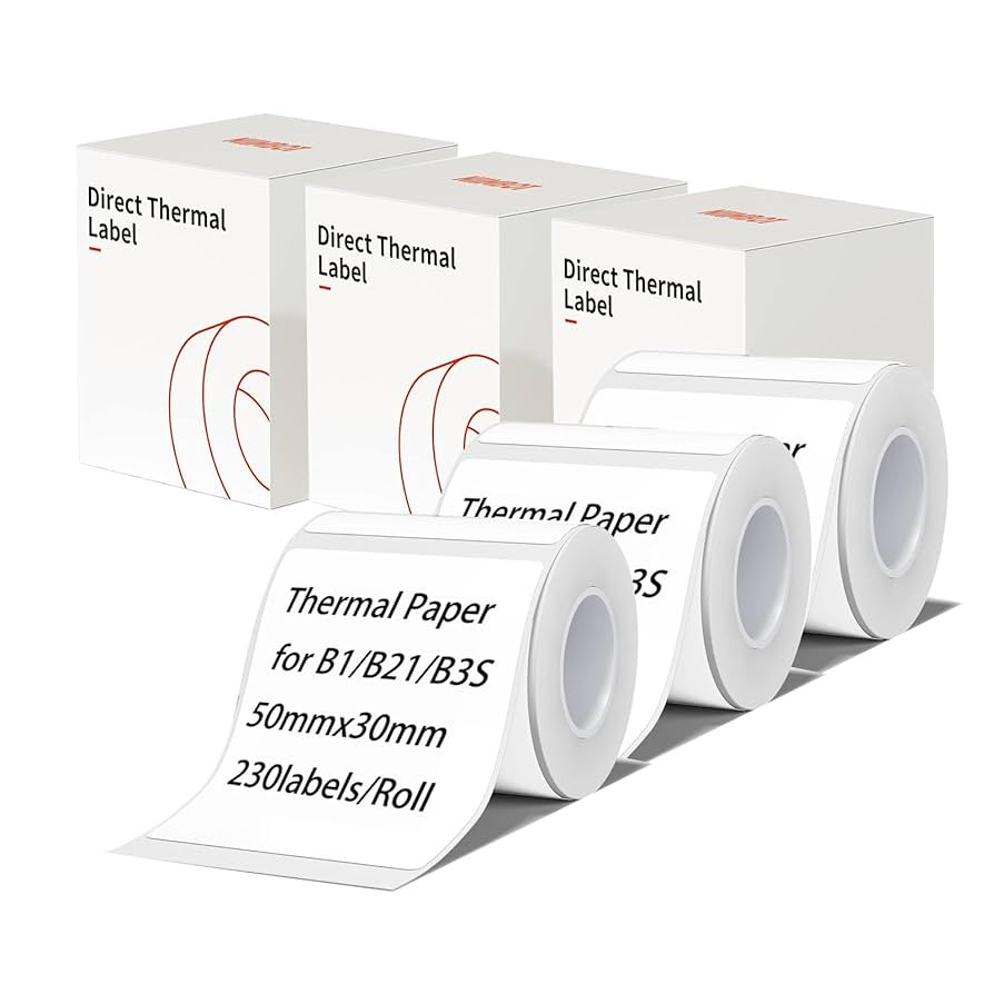 NeedIt B1 B21 B3S Label Maker Tape Adapted Labels Sticker 1.96"x 1.18" (50x30mm) Standard Laminat... | Amazon (US)