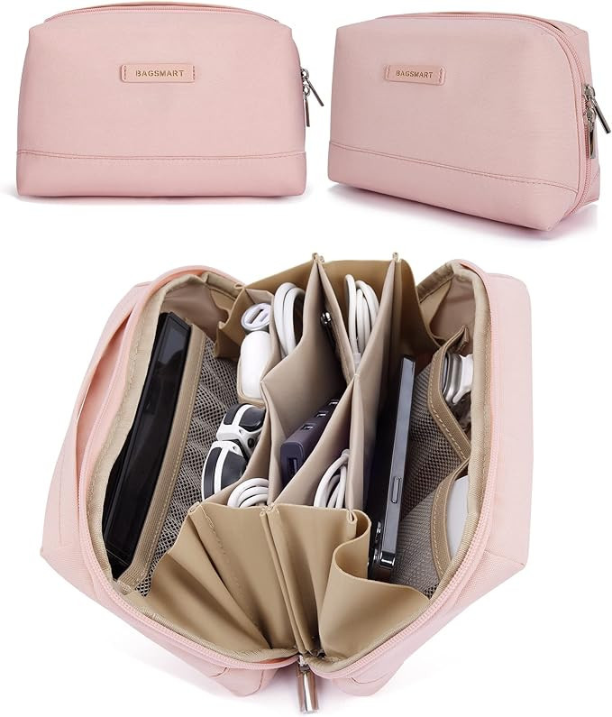 BAGSMART Electronics Organizer Pouch, Travel Tech Organizer Bag for Travel Essentials, Cord Organ... | Amazon (US)