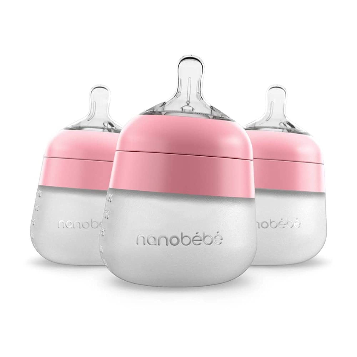 Nanobebe Flexy Silicone Baby Bottle, Anti-Colic, Natural Feel, Non-Collapsing Nipple, Non-Tip Sta... | Amazon (US)