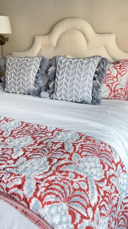 Just saw our white with blue embroidered scallop duvet cover is back in stock online!! It matches so well with my Serena & Lily bedding! 😍 

#LTKsalealert #LTKfindsunder100 #LTKhome