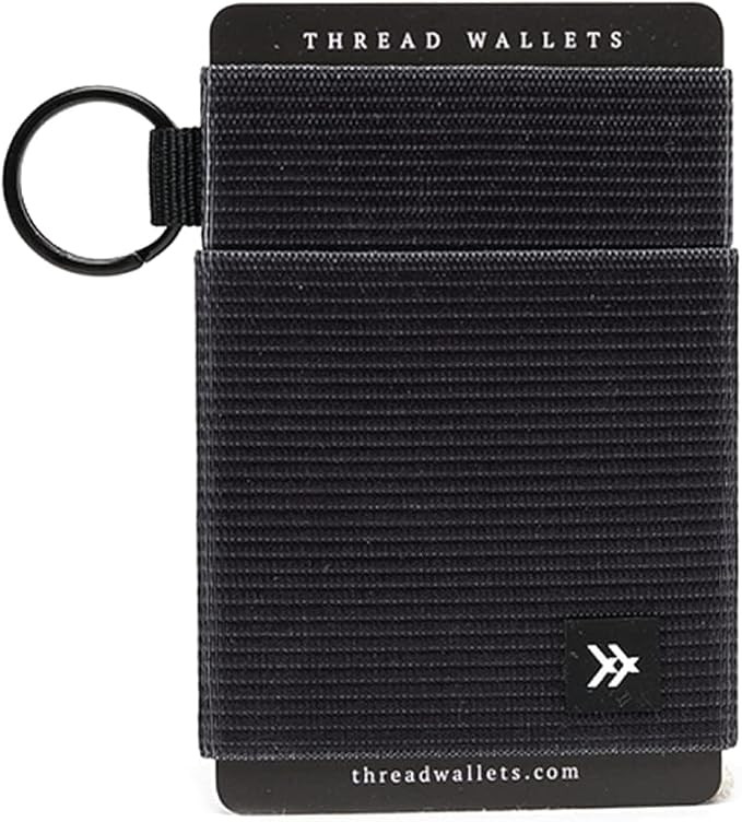 Thread Wallets Ultra Slim Minimalist Card Holder Wallet for Men and Women (Black, One Size) | Amazon (US)