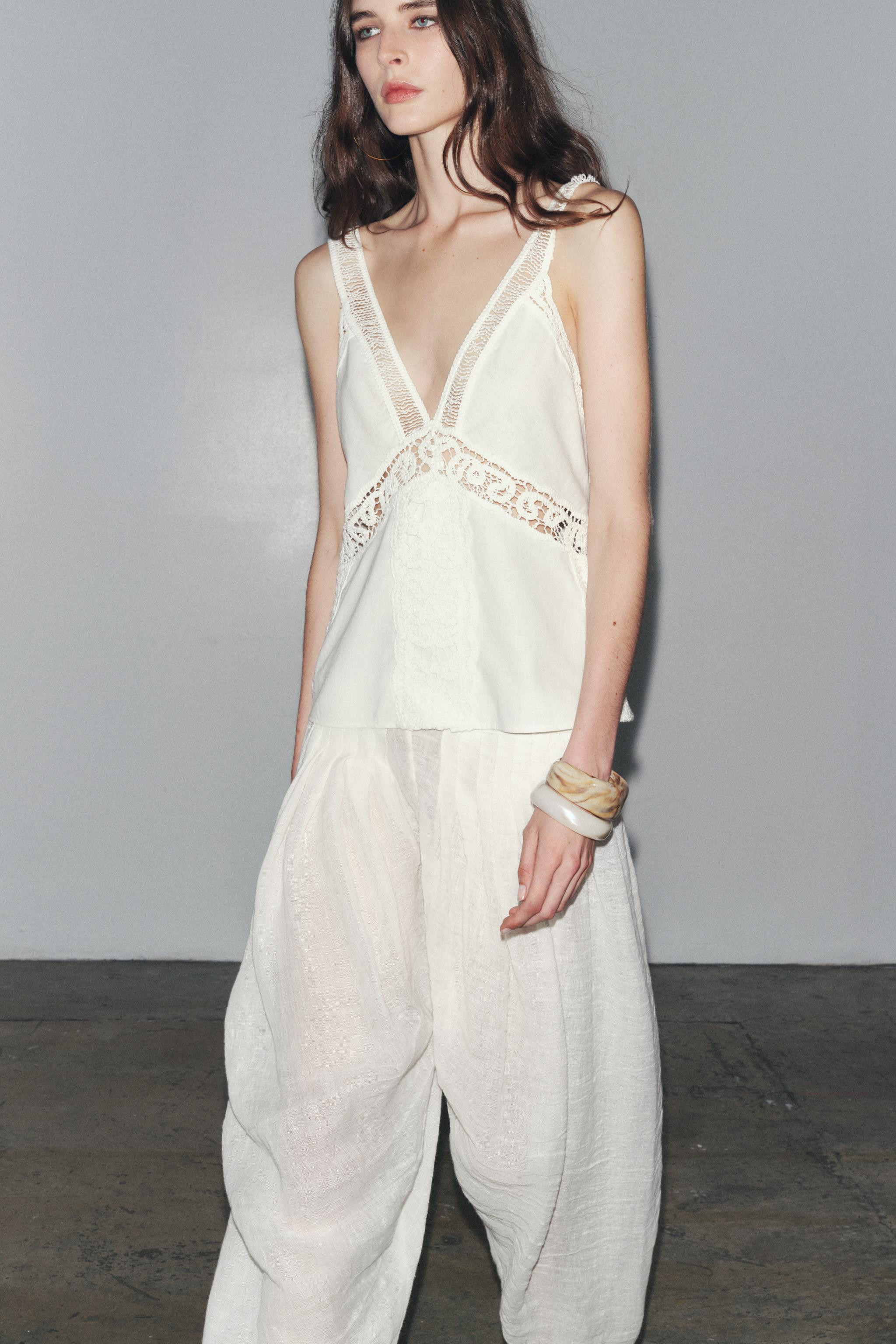 ZW COLLECTION LACE TOP | Zara UK