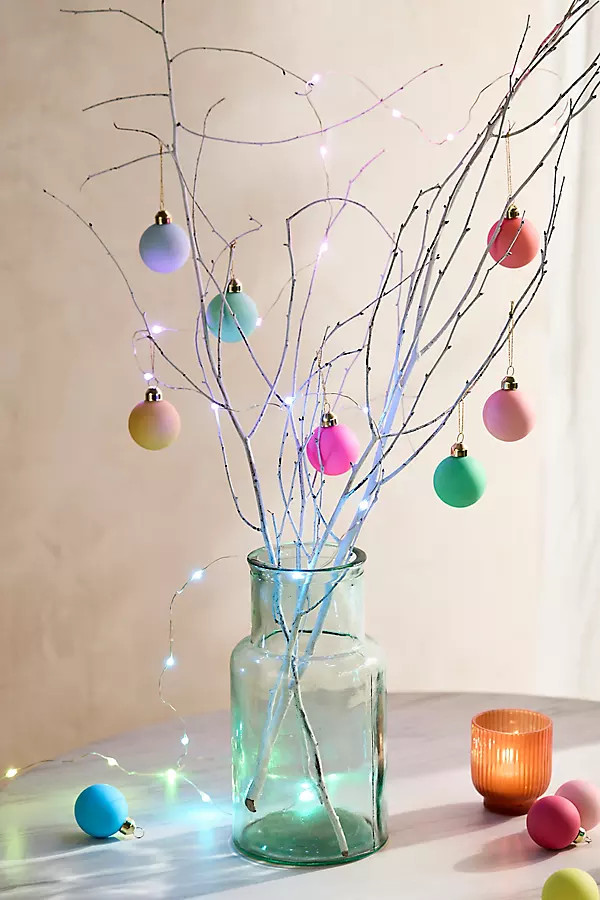 2" Mini Matte Glass Bauble Ornaments, Set of 36 | Terrain