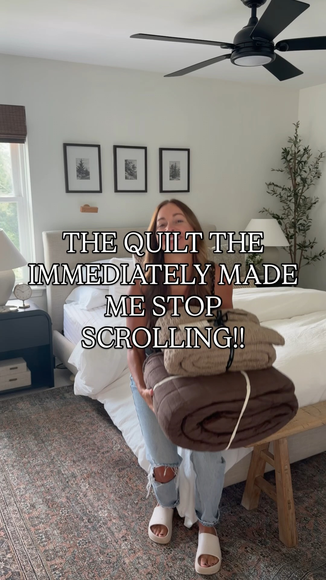 The brown quilt that instantly made our bedroom feel warmer and cozier 🤎

I love the rich, earthy color and the soft layered look it gives the bed—perfect for fall, but neutral enough to leave out year-round. It has that cozy, collected designer feel without trying too hard. ✨

Such an easy bedding swap when you want your bedroom to feel completely refreshed!

#LTKHome #LTKFinds #HomeDecor #BedroomDecor #CozyBedroom #NeutralHome #FallHomeDecor #Bedding #BrownQuilt #CozyHome #AffordableHomeDecor #BedroomInspo

#LTKSeasonal #LTKHome #LTKSaleAlert