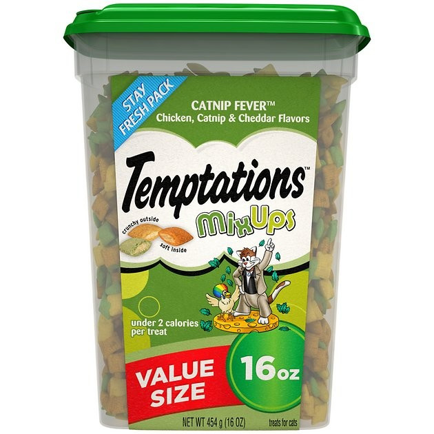 TEMPTATIONS Mixups Catnip Fever Cat Treats, 16-oz tub - Chewy.com | Chewy.com