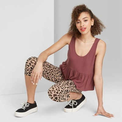 Women's Rib-Knit Peplum Tank Top - Wild Fable™ | Target