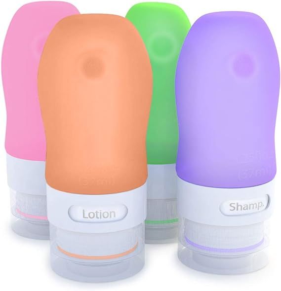 Dot&Dot Travel Bottles - 4 Piece Set of 1.25 oz Leak Proof Travel Containers for Travel Size Toil... | Amazon (US)