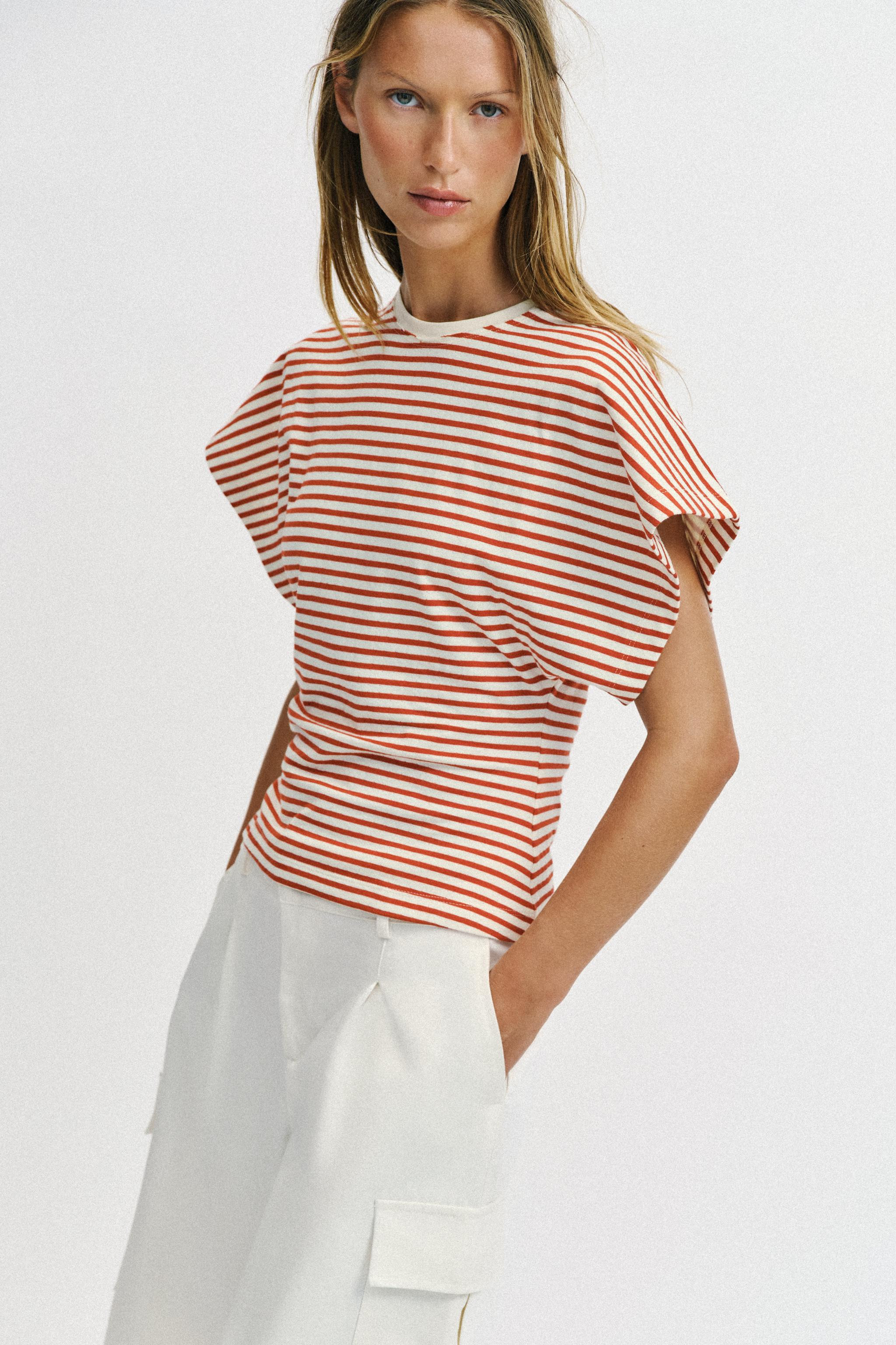 SLIM FIT STRIPED T-SHIRT | Zara US