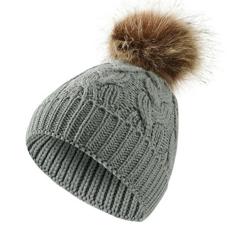Dadaria Baby Girl Hats NEW Girls Boys Kids Winter Beanie Gradient Knit Hat Warm Knit Thick Ski Cap W | Walmart (US)