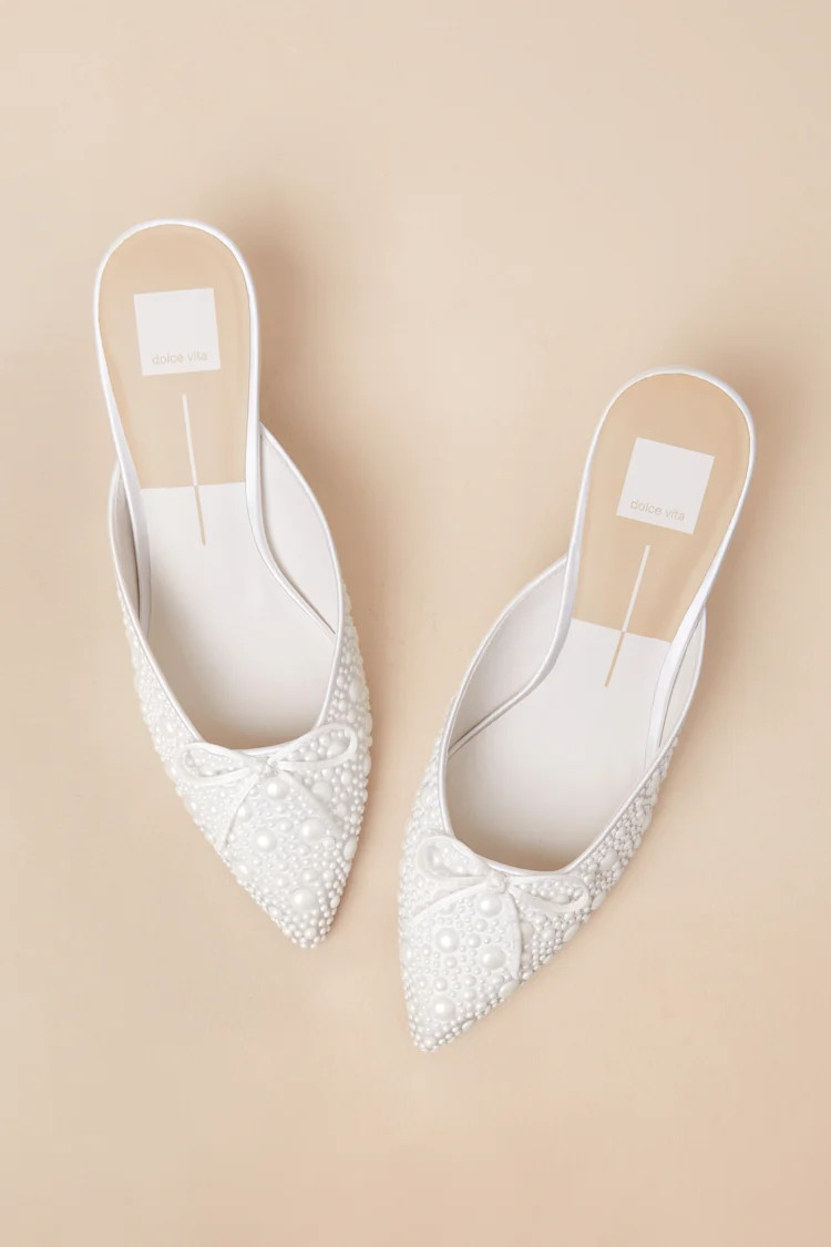 Claytn True White Pearl Kitten Heels Pumps | Lulus