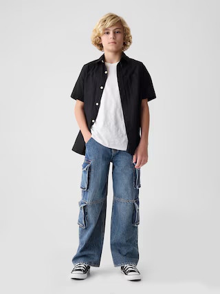 Kids Double Cargo Baggy Jeans | Gap (US)
