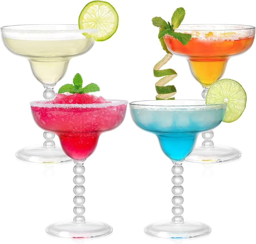 TOPZEA Acrylic Margarita Glasses Set of 4, 13.5 oz Shatter-proof Plastic Daiquiri Cocktail Cup, U... | Amazon (US)