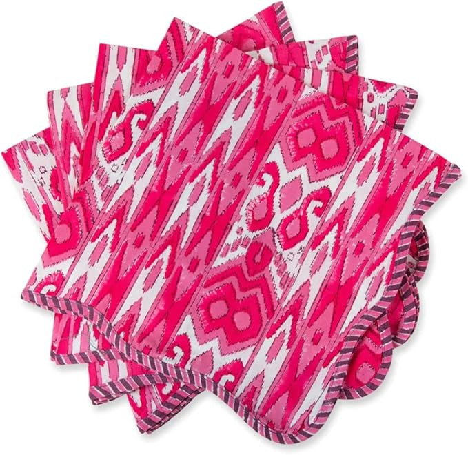 Furbish Poppy Dinner Napkins - Decorative Cloth Napkins for Dinner, Cocktail & Tea Party, Holiday... | Amazon (US)