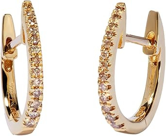 Amazon.com: Eclipse Fine Hoop Earrings, 18ct White Gold : Clothing, Shoes & Jewelry | Amazon (US)