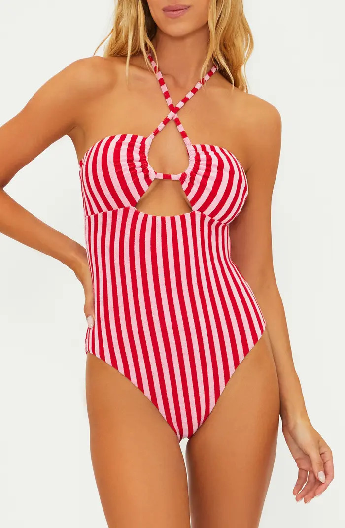 Beach Riot Phoenix Halter One-Piece Swimsuit | Nordstrom | Nordstrom