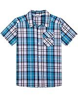 Tronjori Boys' Short Sleeve Button Down Woven Shirt | Amazon (US)