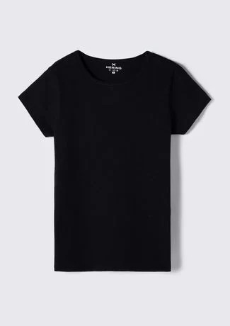 Blusa Básica   Manga Curta   PRETO | Dafiti (BR)