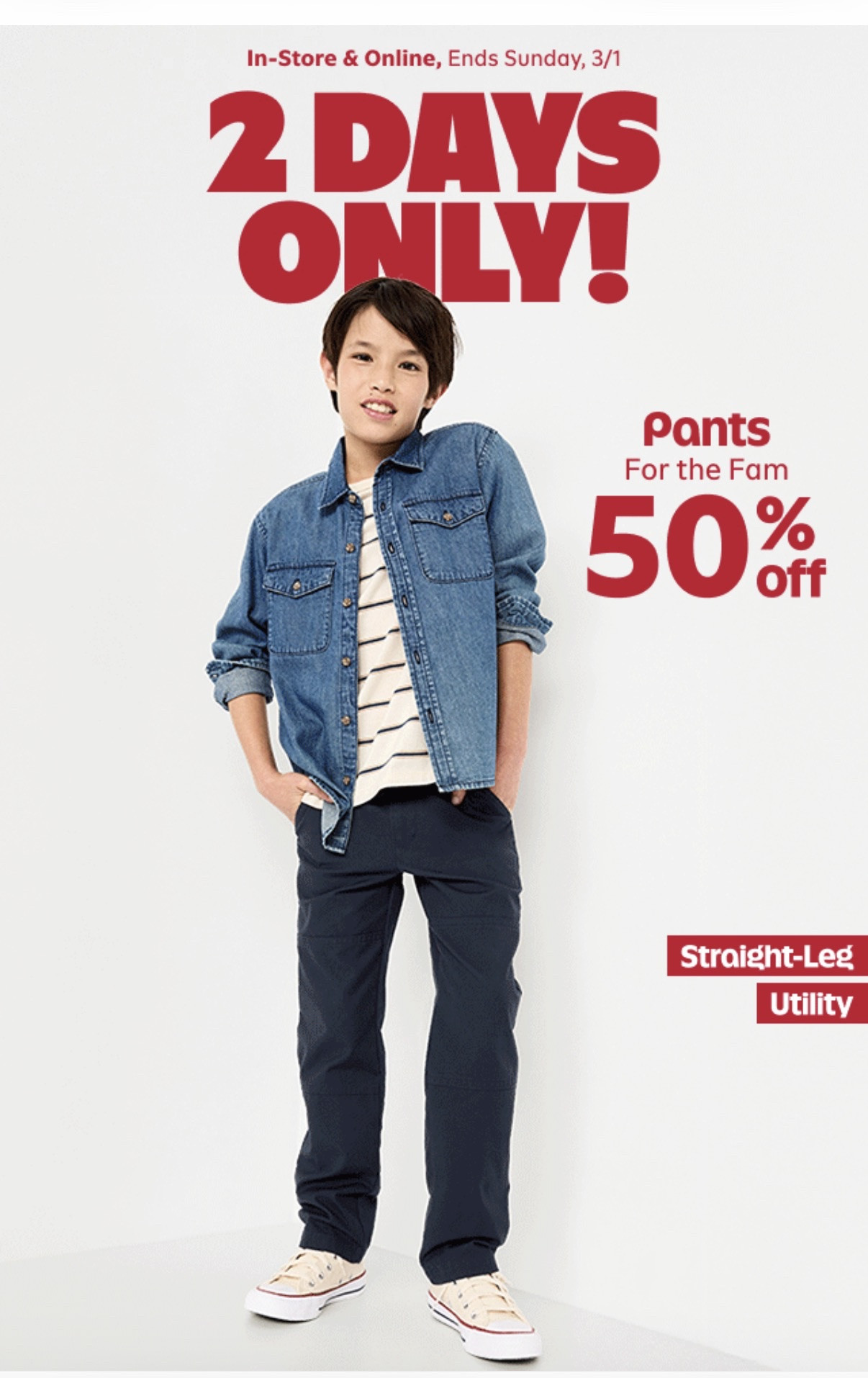 50% off ALL pants at Old Navy and you can still use your Super Cash until March 5th 💸✨

If you’ve been waiting to grab:
New spring denim.
Comfy joggers.
Work ready trousers.
Cute wide leg fits.

This is your sign. Double savings always hits different. I added all my top picks to my links so you can shop smart.

#OldNavyStyle #SuperCashSavings #DenimDeals #MomStyle #SpringRefresh #BudgetFriendlyFashion #SaleSeason #ShoppingWithPriiincesss #Atlantamom #Atlantabloggers #Atlantablogger #AtlantaCreator #Atlantacontentcreators #Atlantacontentcreator

#LTKSpringSale #LTKSaleAlert #LTKKids