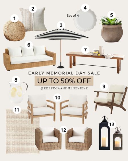 Get up to 50% OFF with Pottery Barn’s early Memorial Day sale!
-
Patio decor. Patio furniture. Outdoor furniture. Outdoor decor. Home decor. 

#LTKSeasonal #LTKsalealert #LTKhome
