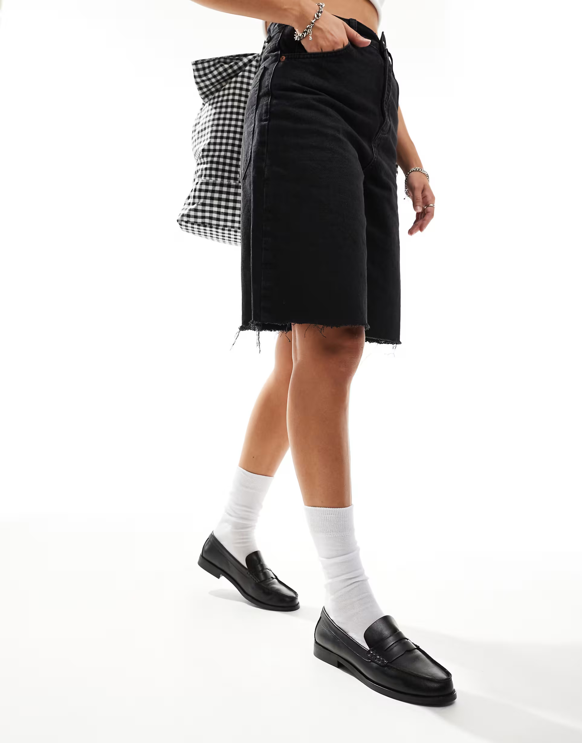 schuh Lillian loafers in black leather | ASOS (Global)